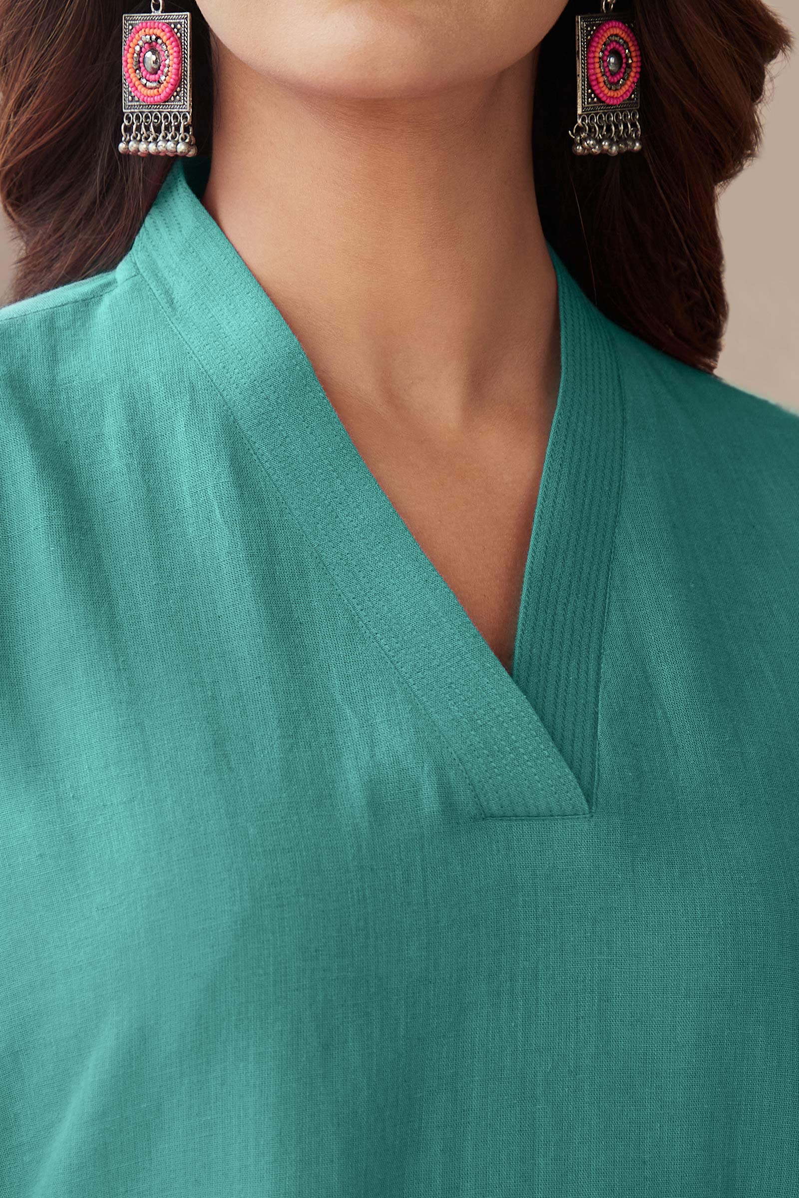 Roza Seher Turquoise Kurta - Image 3