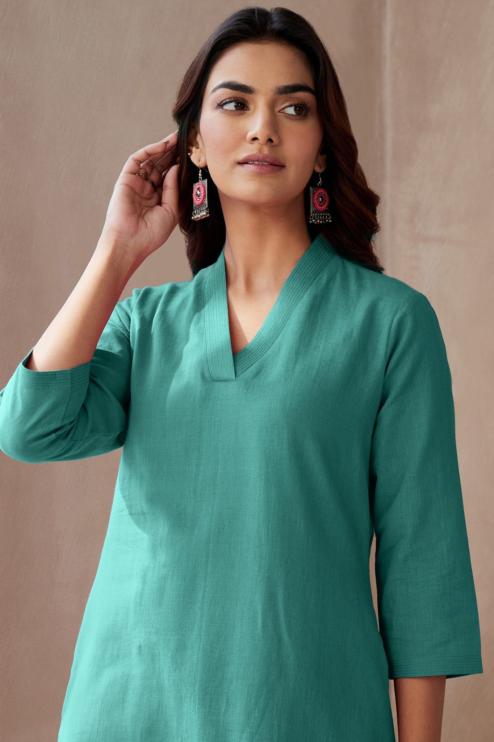 Roza Seher Turquoise Kurta - Image 6