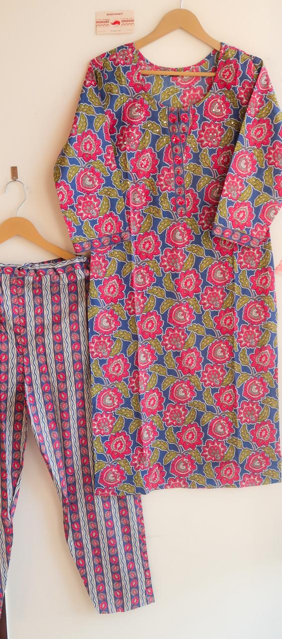 Floral Radiance Sequin Ensemble Suit Set - Image 2