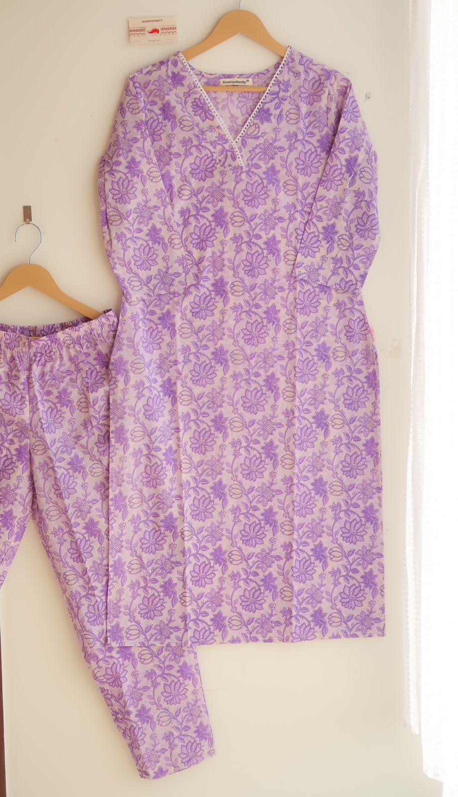Lavender Dreams Lace Suit Set - Sukoon 2.0 (Slim Fit) - Image 2