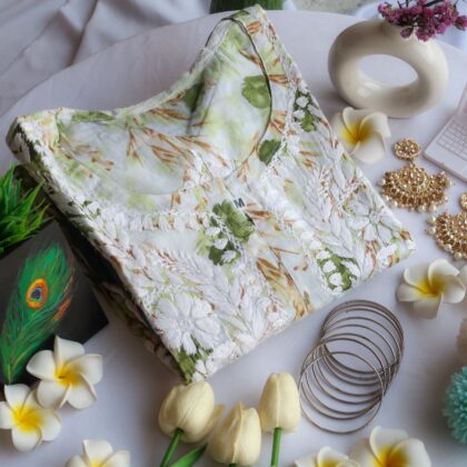 Leafy Charm Cooler Chikankari Long Kurta - Launch 17