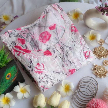 Gulaab Sharbat Chikankari Long Kurta - Launch 17