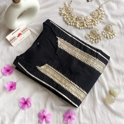 Midnight Gota Work Long Kurta -EOFY SALE