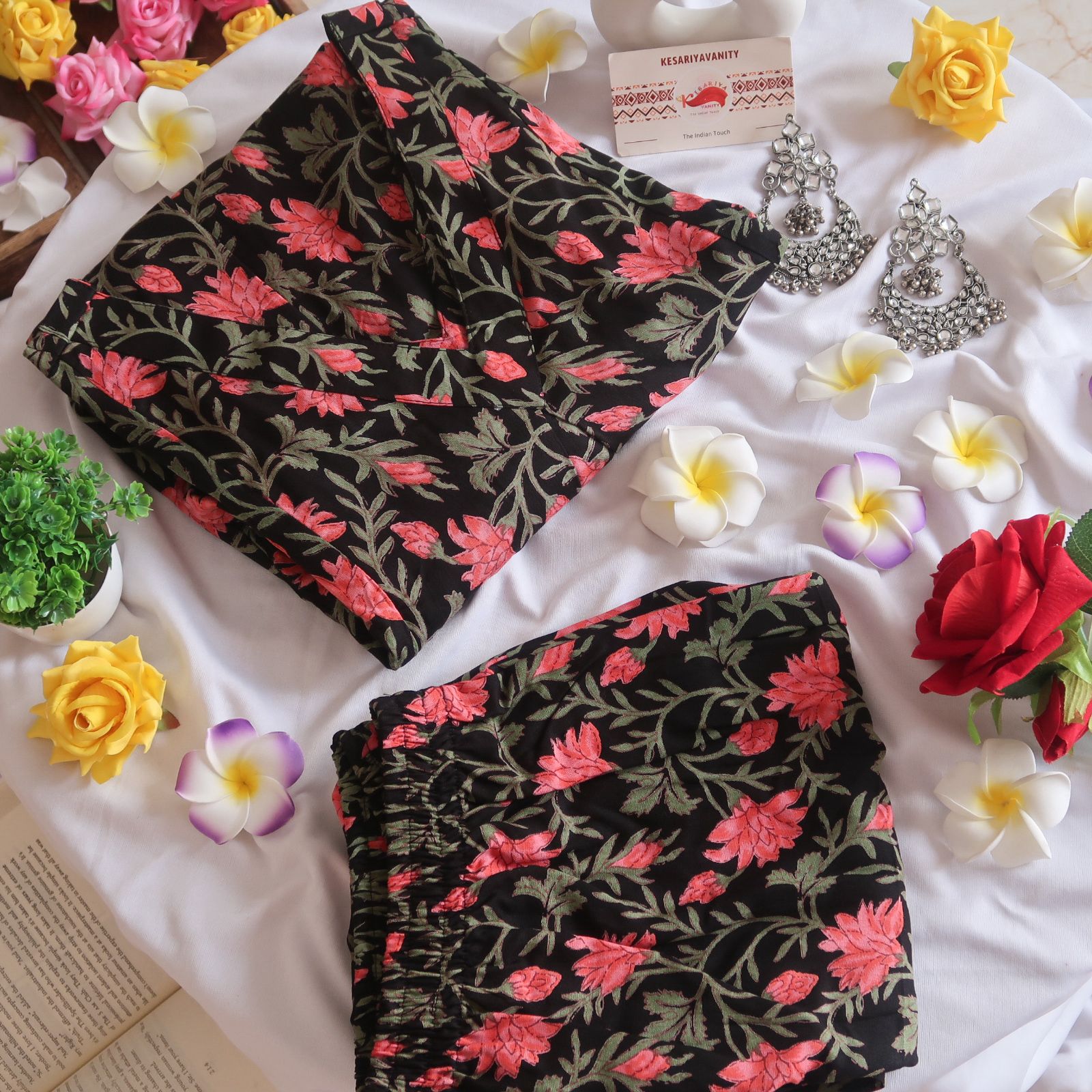 Enchanting Petal Noir Office/Regular Wear Suit Set - EOFY SALE