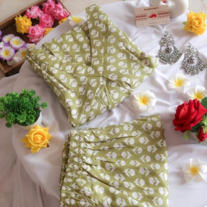 Olive Blooms Office/Regular Wear Suit Set