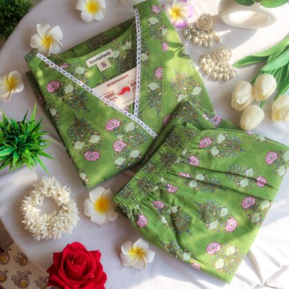 Fern Fantasy Blossom Suit Set - Sukoon (Slim Fit)