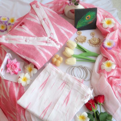 Crimson Sands Ikat Ensemble Suit Set - Launch 16