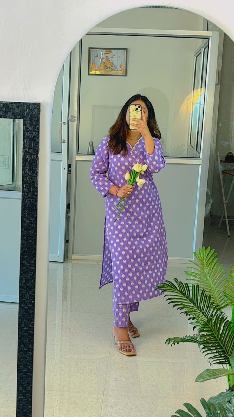 Lavender Lace Suit Set - Sukoon 4.0 (Slim Fit) - Image 2