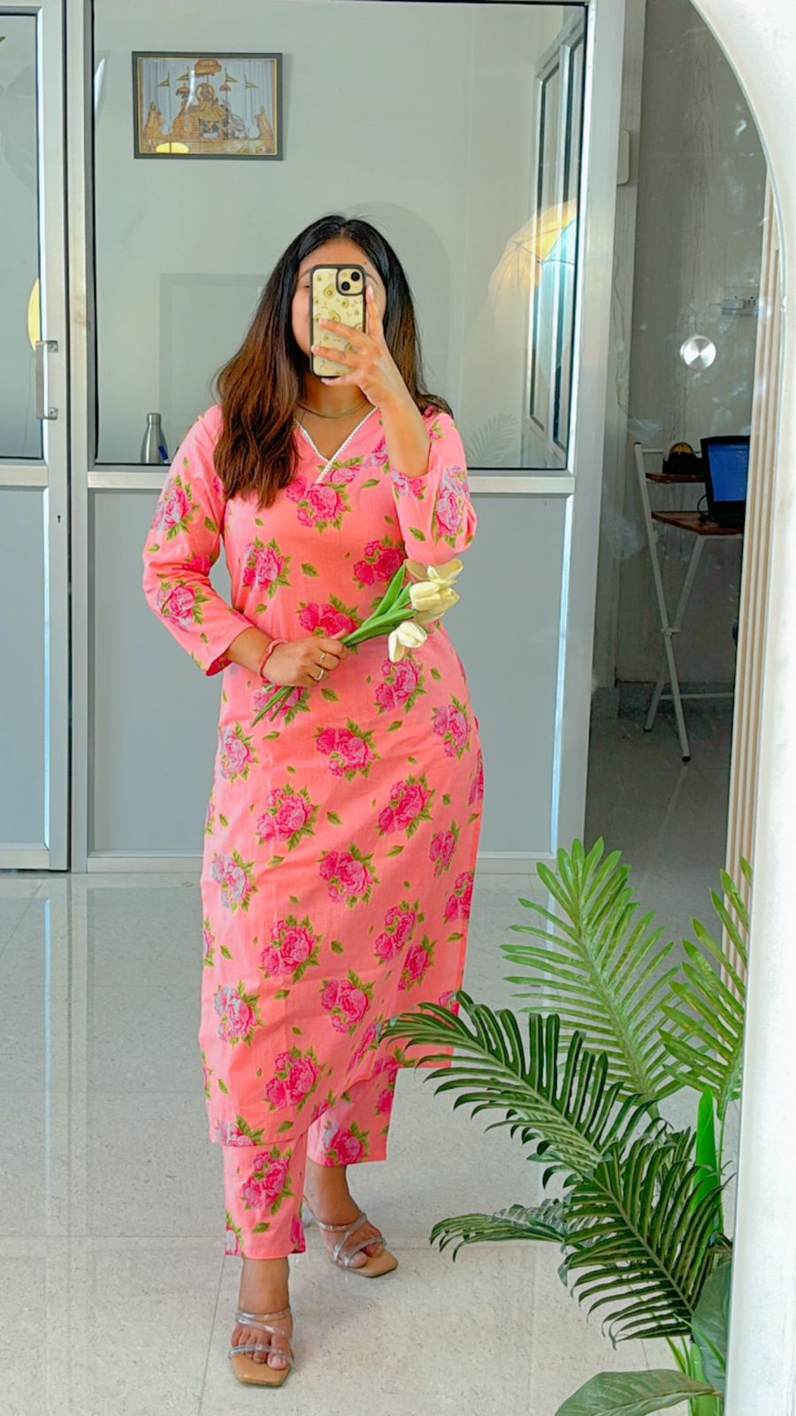 Hibiscus Lace Suit Set - Sukoon 4.0 (Slim Fit) - Image 3