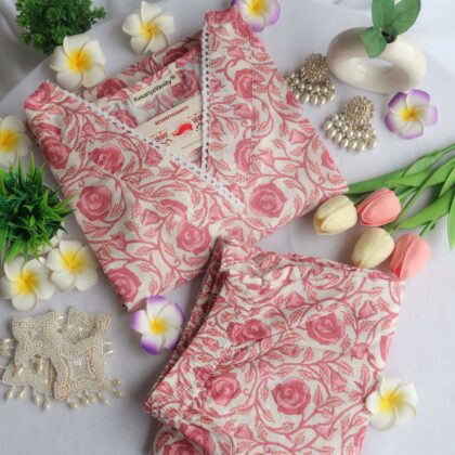 Roses Lace Suit Set - Sukoon 5.0 (Slim Fit)